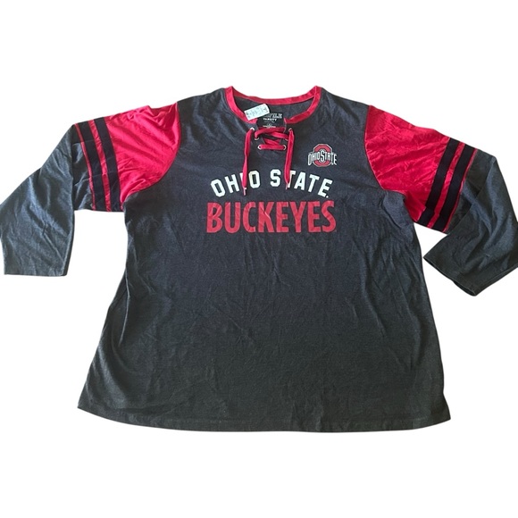 Ohio State Buckeyes Red and Black Shirt - Picture 1 of 7